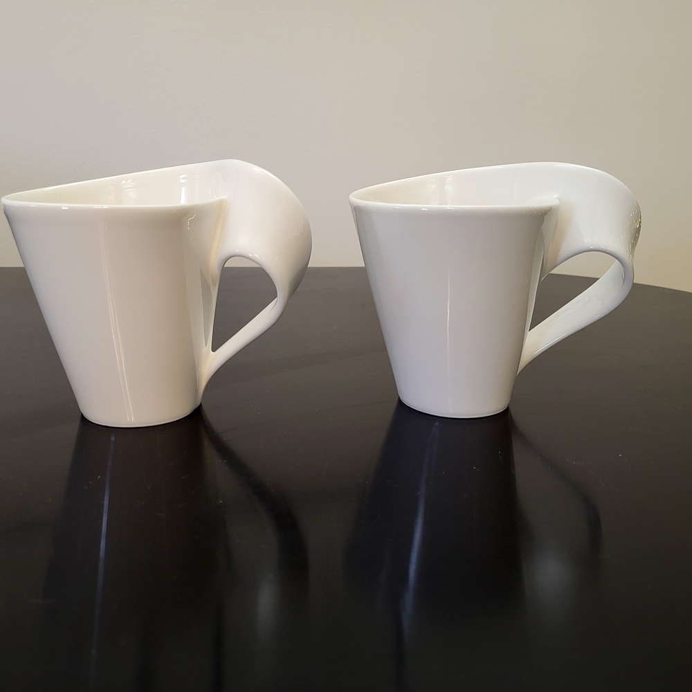 Villeroy & Boch New Wave Caffe Collection White Mugs (2)